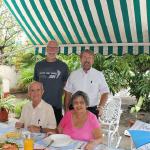 2016:  Lunch with Gene McCoy, Manuel, and Mercy at Barbarita's Hospedaje--Havana, CUBA.